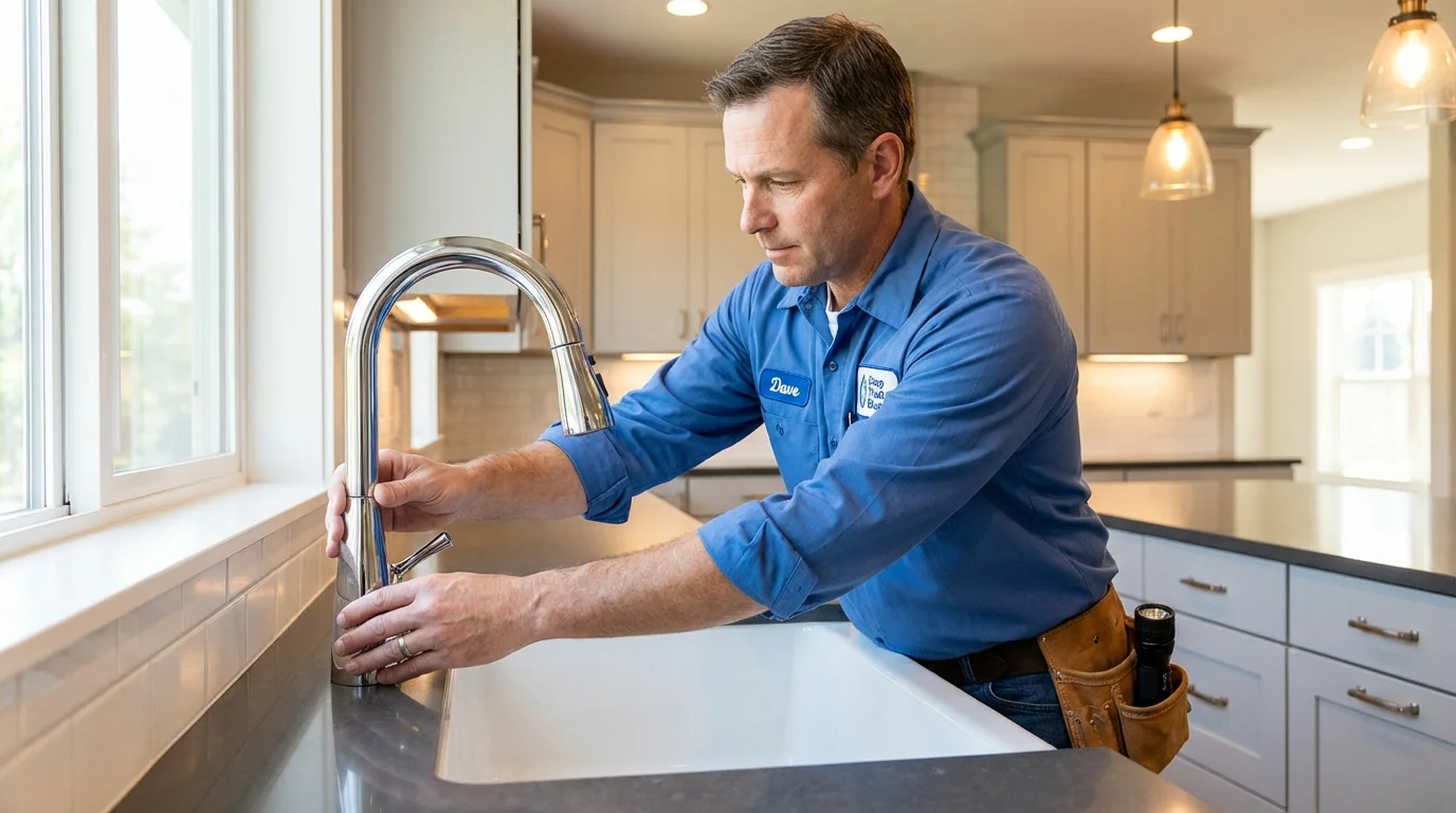 Kitchen faucet installation by Johns Plumbing LLC in Vassar