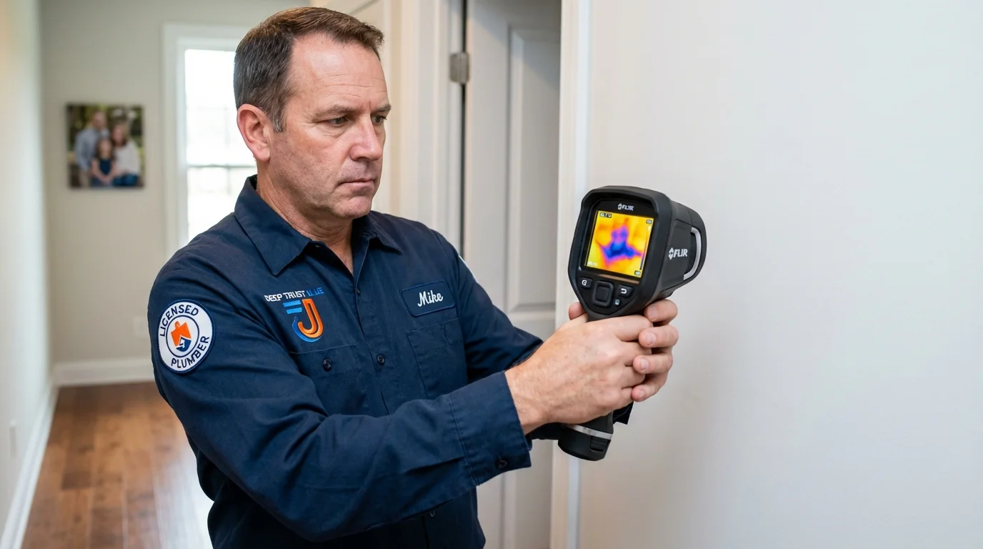 Thermal imaging leak detection by Johns Plumbing LLC in Vassar